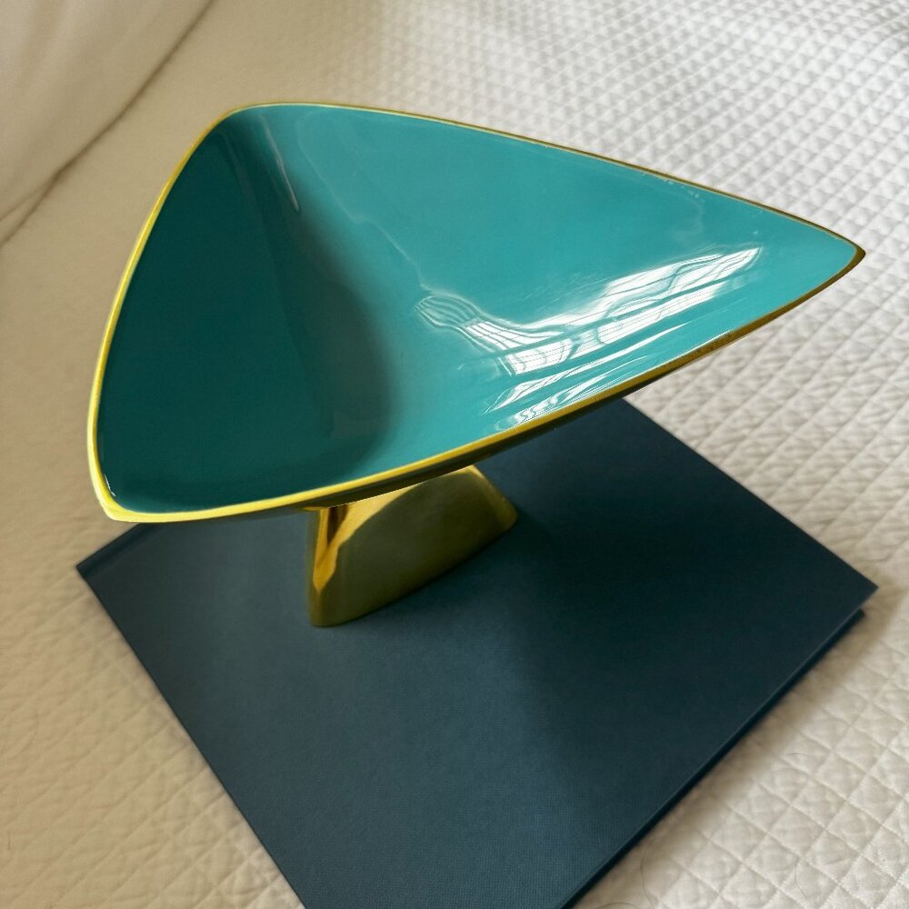 Jonathan Adler Brass & Blue Bowl